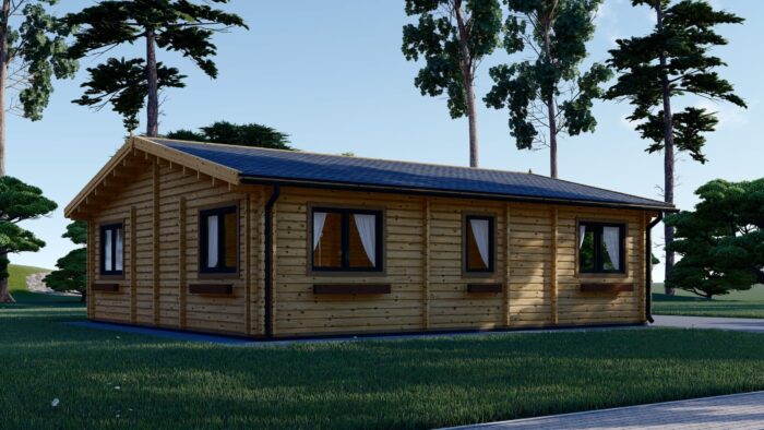 Blockbohlenhaus ANDI (44+44mm), 72m² – Bild 2