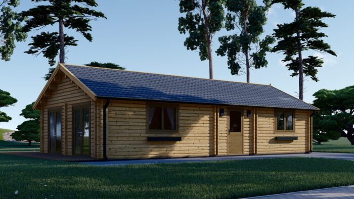 Blockbohlenhaus ANGELA (44+44 mm) – 71 m² Isoliert – Bild 4