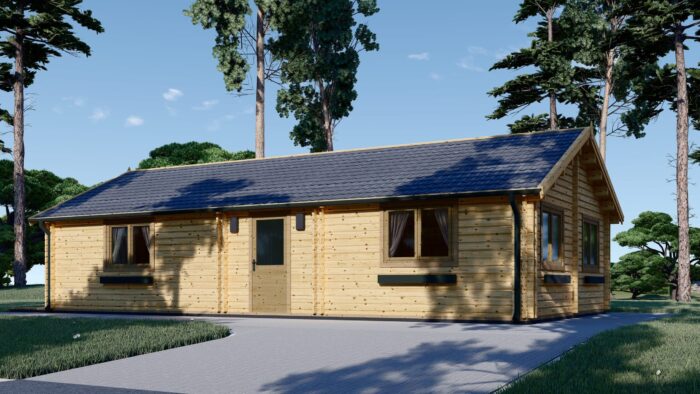 Blockbohlenhaus ANGELA (44+44 mm) – 71 m² Isoliert – Bild 5