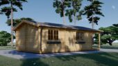 Blockbohlenhaus mit Terrasse ANTON, 5x9 m, 35 m² + 8m² Isoliert – Bild 3