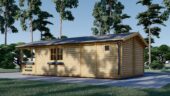 Blockbohlenhaus mit Terrasse ANTON, 5x9 m, 35 m² + 8m² Isoliert – Bild 4