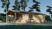 Blockbohlenhaus mit Terrasse ANTON, 5x9 m, 35 m² + 8m² Isoliert – Bild 5