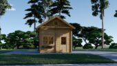 Blockbohlenhaus mit Schlafboden DORNBIRN (66 mm), 20 m² + 16 m² – Bild 2