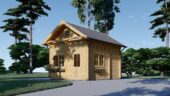 Blockbohlenhaus mit Schlafboden DORNBIRN (66 mm), 20 m² + 16 m² – Bild 3