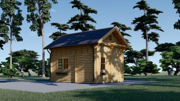 Blockbohlenhaus mit Schlafboden DORNBIRN (66 mm), 20 m² + 16 m² – Bild 4