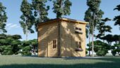 Blockbohlenhaus DORNBIRN (44+44 mm · Extra Isoliert) · 20 m² + 16 m² Schlafboden · Pultdach – Bild 5