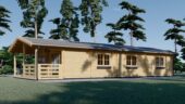 Blockbohlenhaus GOSAU (44+44 mm), 6×15 m, 90 m² – Extra Isoliert – Bild 3