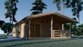 Blockbohlenhaus GOSAU (44+44 mm), 6×15 m, 90 m² – Extra Isoliert – Bild 4