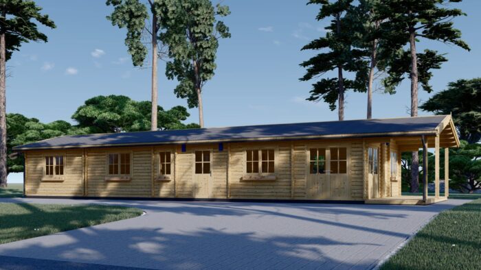 Blockbohlenhaus BIRGIT (44+44 mm) · 6 × 19 m · 114 m² · Isoliert – Bild 5