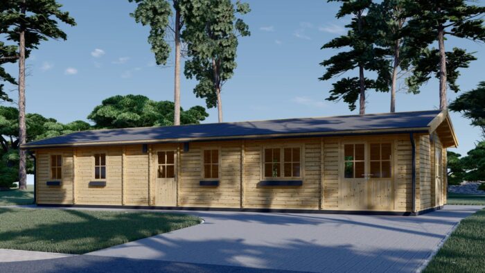 Blockbohlenhaus BOZEN (66mm), 15x6m, 90m² – Bild 6