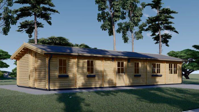 Blockbohlenhaus BOZEN (66mm), 15x6m, 90m² – Bild 7