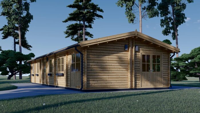 Blockbohlenhaus BOZEN (66mm), 15x6m, 90m² – Bild 4