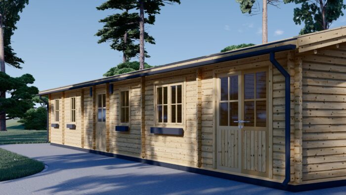 Blockbohlenhaus BOZEN (66mm), 15x6m, 90m² – Bild 5
