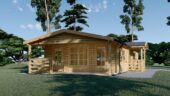 Blockbohlenhaus DORIS (44+44 mm) · 63 m² mit Terrasse – Bild 5