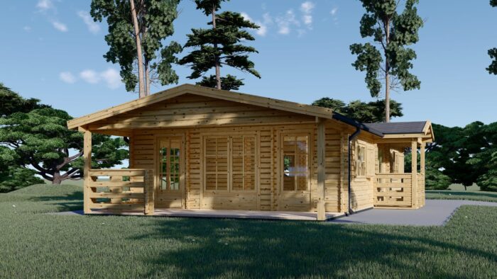 Blockbohlenhaus DORIS (44+44 mm) · 63 m² mit Terrasse – Bild 5
