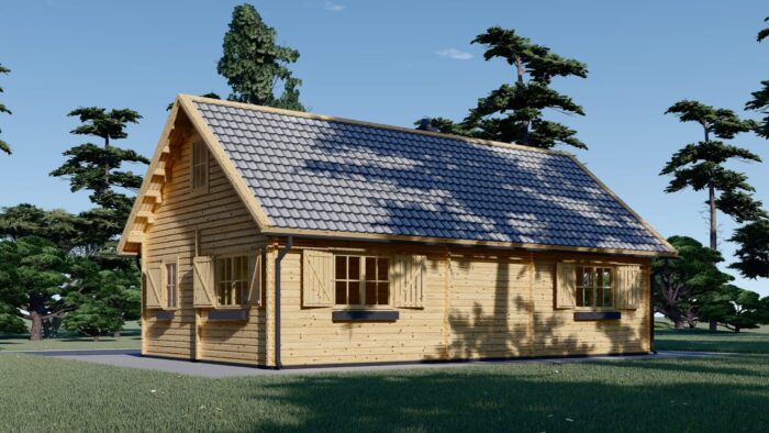 Blockbohlenhaus ERNI (66 mm) 70 m² – Bild 3