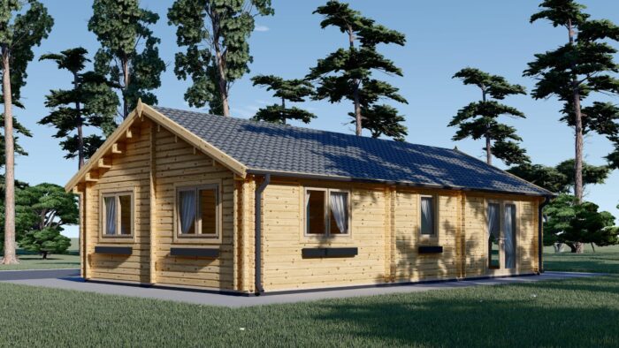Blockbohlenhaus GRAZ (44mm) 54m² – Bild 3