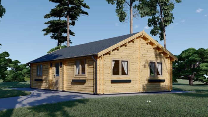 Blockbohlenhaus GRAZ (44mm) 54m² – Bild 4