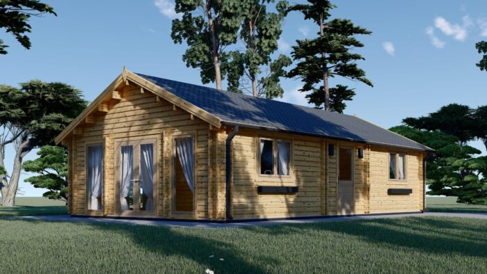 Blockbohlenhaus GRAZ (44mm) 54m² – Bild 5
