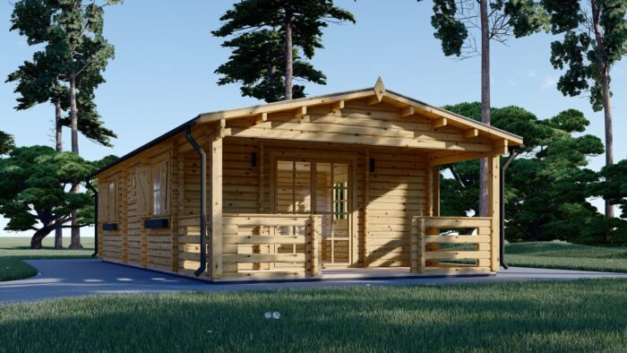 Blockbohlenhaus HANNES 42 m² + 10 m² Terrasse – Bild 6