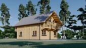 Blockbohlenhaus LISA (44+44 mm) 108m² Isoliert – Bild 2