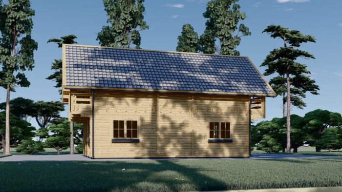 Blockbohlenhaus LISA (44+44 mm) 108m² Isoliert – Bild 3