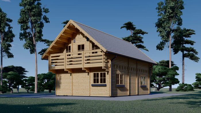 Blockbohlenhaus LISA (44+44 mm) 108m² Isoliert – Bild 6
