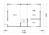 Blockbohlenhaus LISA (66mm) 108m² – Bild 7