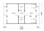 Blockbohlenhaus LISA (66mm) 108m² – Bild 8