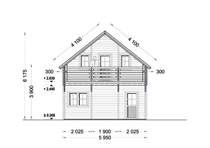 Blockbohlenhaus LISA (66mm) 108m² – Bild 9