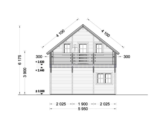 Blockbohlenhaus LISA (66mm) 108m² – Bild 11