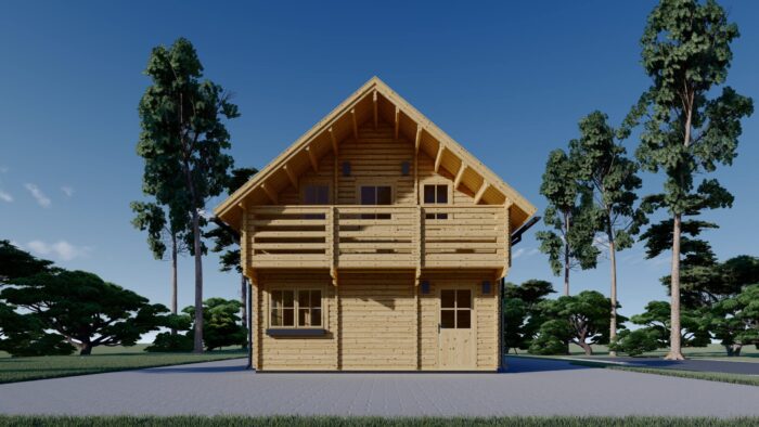 Blockbohlenhaus LISA (44+44 mm) 108m² Isoliert – Bild 5