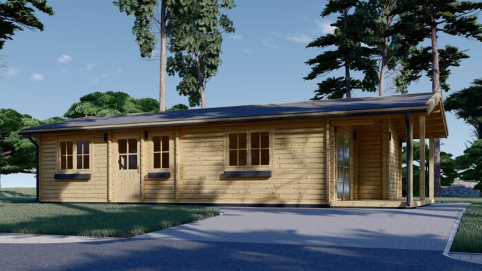 Blockbohlenhaus LUDWIG (Isoliert, 44+44 mm), 6x12m, 72m² – Bild 5