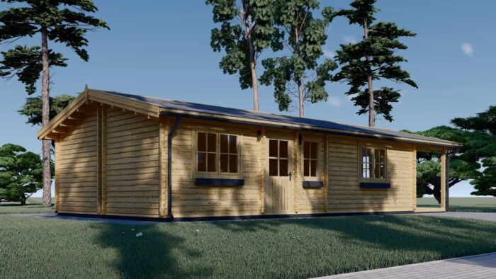 Blockbohlenhaus LUDWIG (Isoliert, 44+44 mm), 6x12m, 72m² – Bild 6