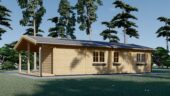 Blockbohlenhaus LUDWIG (Isoliert, 44+44 mm), 6x12m, 72m² – Bild 3