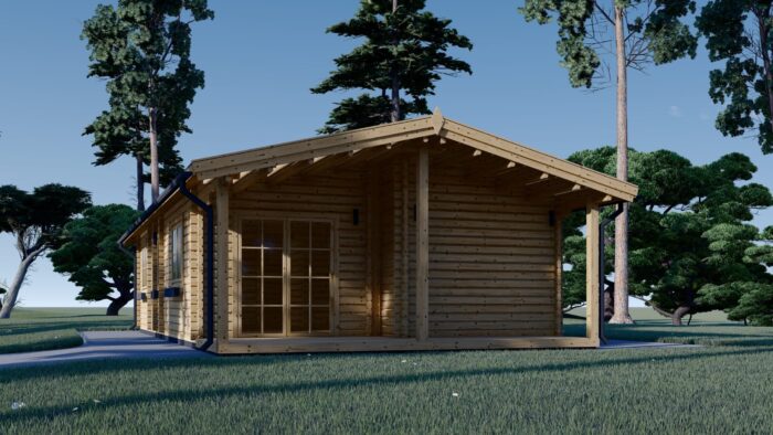 Blockbohlenhaus LUDWIG (Isoliert, 44+44 mm), 6x12m, 72m² – Bild 4
