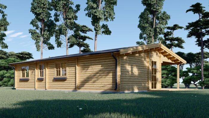 Blockbohlenhaus SCHLADMING (Isoliert, 44+44 mm), 78 m² + 15 m² Terrasse – Bild 4