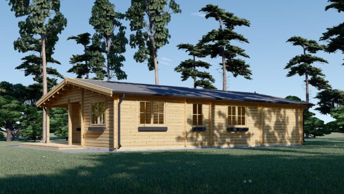Blockbohlenhaus SCHLADMING (Isoliert, 44+44 mm), 78 m² + 15 m² Terrasse – Bild 5