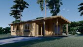 Blockbohlenhaus MATREI (44+44 mm Isoliert), 6x10m, 60m²