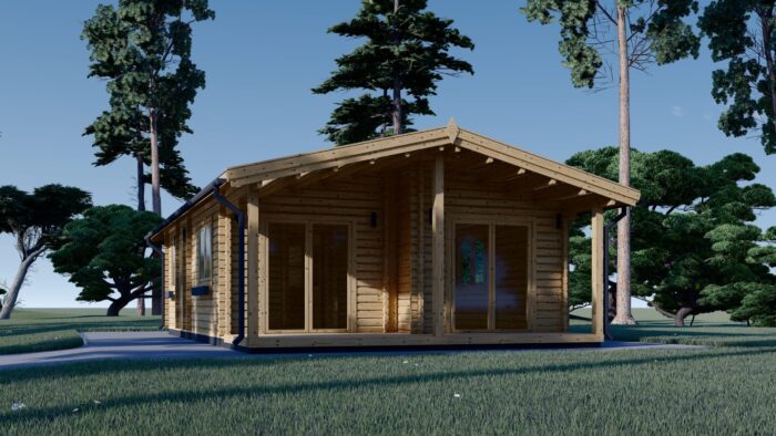 Blockbohlenhaus MATREI (44+44 mm Isoliert), 6x10m, 60m² – Bild 6