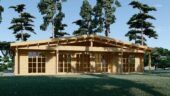 Blockbohlenhaus FLORENZ (66mm), 100m² + 20m² Terrasse – Bild 5