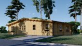 Blockbohlenhaus FLORENZ (66mm), 100m² + 20m² Terrasse – Bild 3