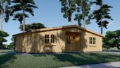 Blockbohlenhaus FRITZ (44+44mm) 60m² Isoliert