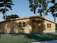 Blockbohlenhaus FRITZ (44+44mm) 60m² Isoliert
