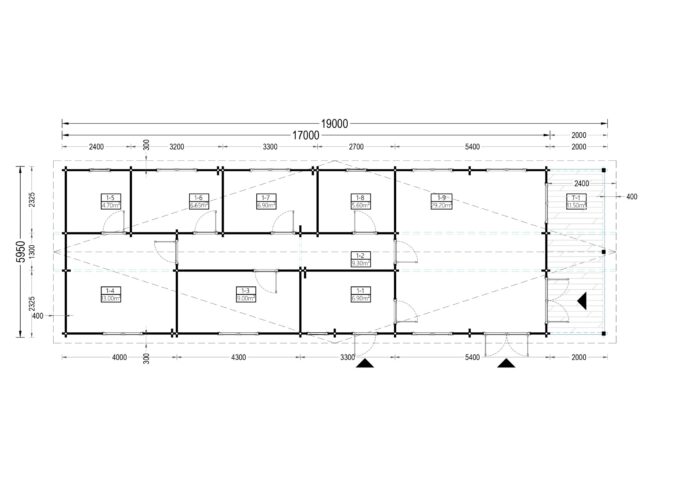 Blockbohlenhaus BIRGIT (66 mm) · 6 × 19 m · 114 m² – Bild 8