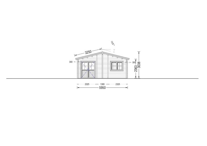 Blockbohlenhaus BIRGIT (44+44 mm) · 6 × 19 m · 114 m² · Isoliert – Bild 9