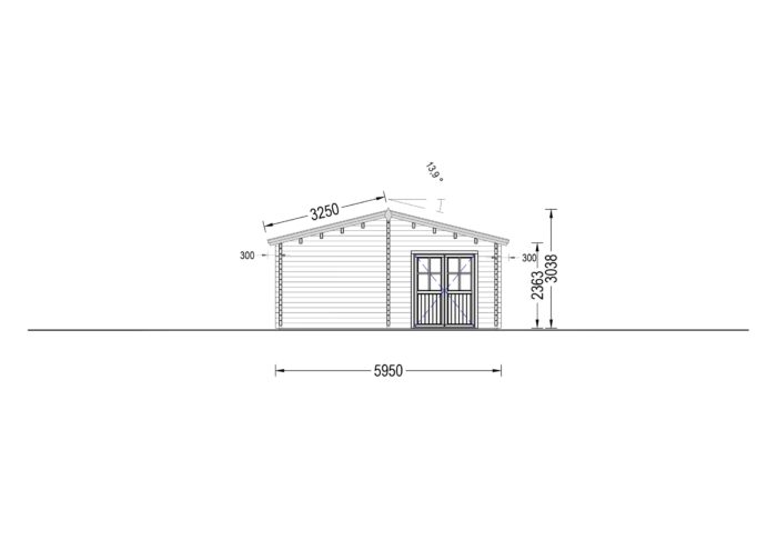 Blockbohlenhaus BOZEN (66mm), 15x6m, 90m² – Bild 10
