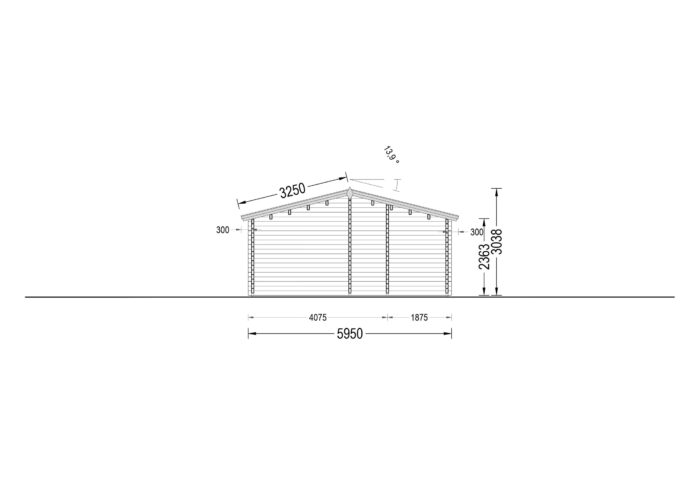Blockbohlenhaus BOZEN (66mm), 15x6m, 90m² – Bild 12
