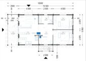 Blockbohlenhaus DORIS (44+44 mm) · 63 m² mit Terrasse – Bild 6