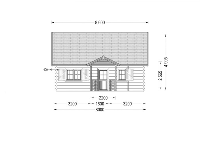 Blockbohlenhaus ERNI (66 mm) 70 m² – Bild 8